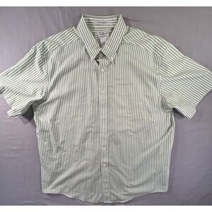 LL Bean Wrinkle Resistant Short Sleeve Striped Shirt Men's XL NWT Outdoors